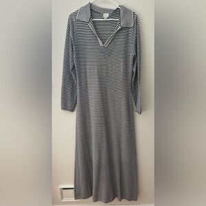 a new day Striped Long Sleeve Dress size large